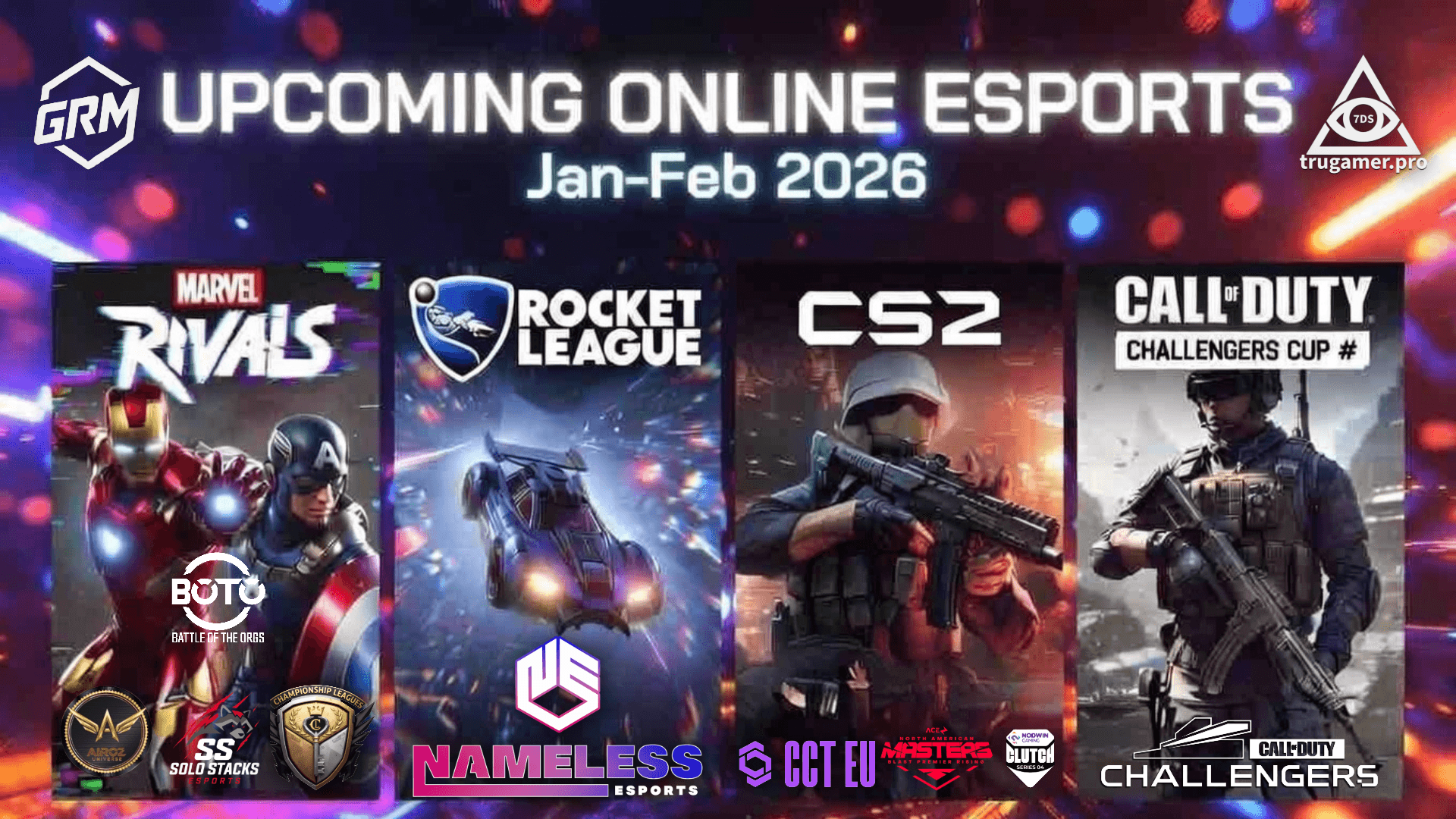Upcoming Major & NA Online Esports Events